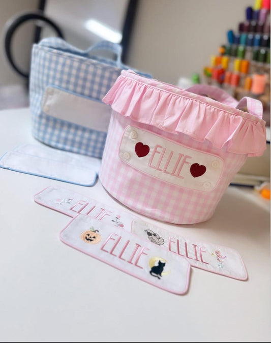 Interchangeable Custom Gingham Baskets