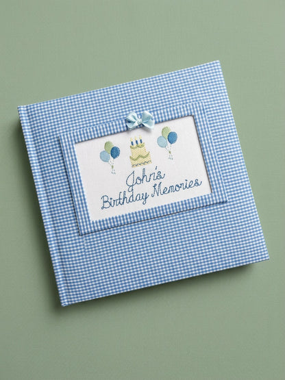 Gingham Birthday Photo Album Keepsake