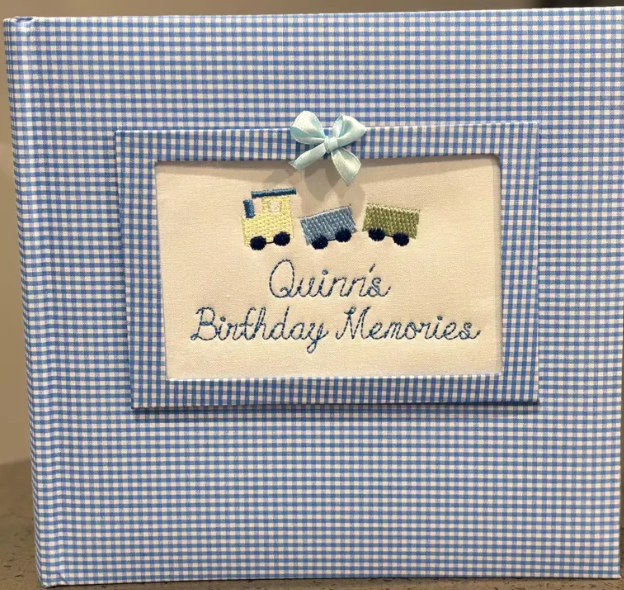 Gingham Birthday Photo Album Keepsake